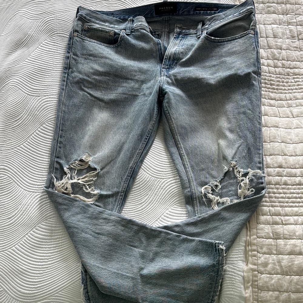 PacSun Light Blue Distressed Skinny Jeans